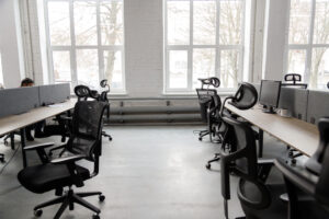 Office Relocation Services - Office chairs and desks to be moved